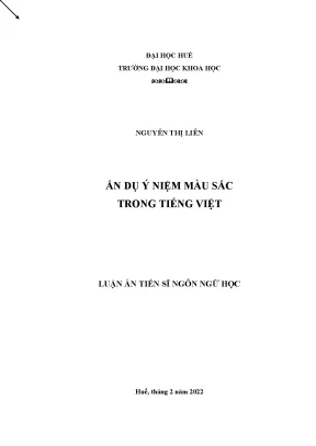 Nghiên cứu ẩn dụ màu sắc trong tiếng Việt