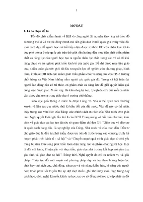 Thiết kế tiến trình dạy học điện từ theo quy trình 