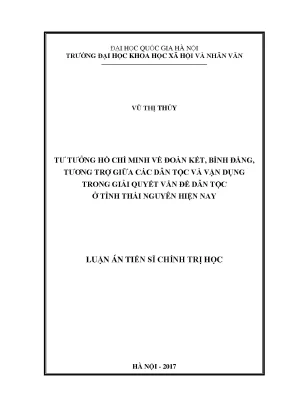 Tư tưởng Hồ Chí Minh về đoàn kết và bình đẳng giữa các 