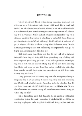 Nghiên cứu hình thái và tăng trưởng cung răng ở trẻ em 