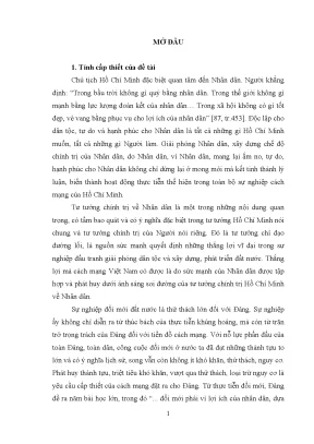Tư tưởng Hồ Chí Minh về nhân dân và tác động đến đổi mới 