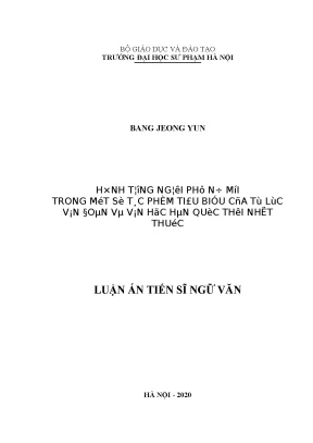 Hình Tượng Người Phụ Nữ Mới Trong Tự Lực Văn Đoàn Và Văn 