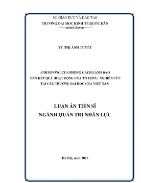 Ảnh hưởng của phong cách lãnh đạo đến hiệu quả tổ chức 