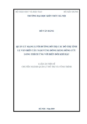 Quản lý mạng lưới đường đô thị ven biển Tây Nam thích 