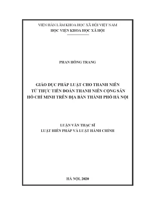 Giáo dục pháp luật cho thanh niên: Nghiên cứu từ thực
