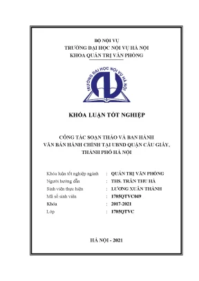 Nghiên cứu công tác soạn thảo và ban hành văn bản hành 
