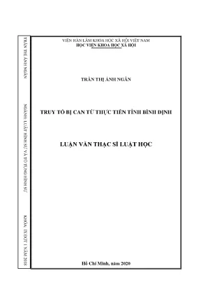Truy tố bị can tại Bình Định: Nghiên cứu từ luận án tiến sĩ