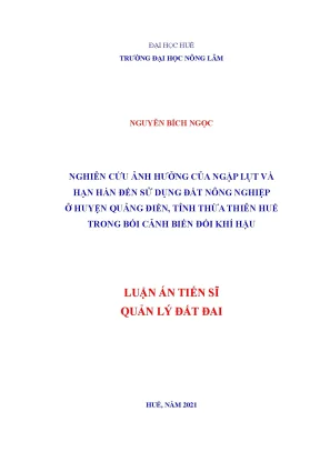 Ảnh hưởng của ngập lụt và hạn hán đến sử dụng đất nông