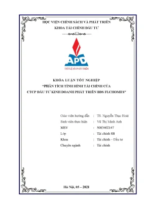 Phân Tích Tình Hình Tài Chính Công Ty Cổ Phần FLCHomes