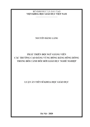 Phát triển đội ngũ giảng viên cao đẳng vùng đồng bằng 