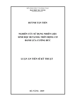 Nghiên cứu sử dụng butanol làm nhiên liệu sinh học cho 