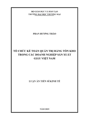 Tổ Chức Kế Toán Quản Trị Hàng Tồn Kho Trong Doanh Nghiệp
