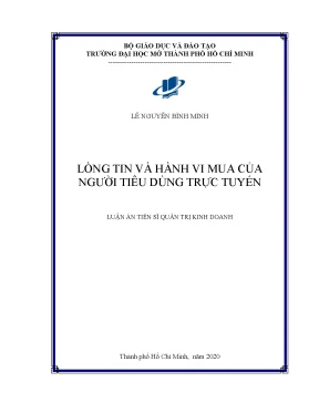 Nghiên cứu lòng tin và hành vi mua sắm trực tuyến của 