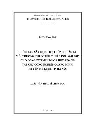 Xây Dựng Hệ Thống Quản Lý Môi Trường ISO 14001:2015 Cho