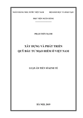 Phát triển quỹ đầu tư mạo hiểm tại Việt Nam