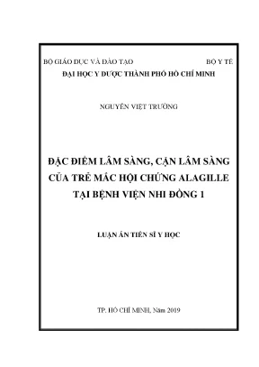 Đặc điểm lâm sàng và cận lâm sàng của trẻ mắc hội chứng 