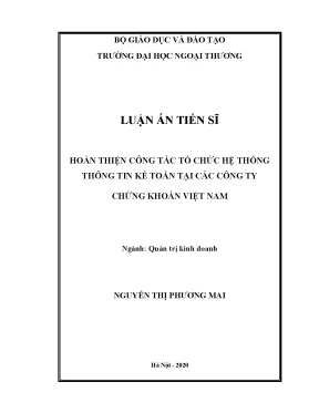 Cải tiến hệ thống thông tin kế toán tại công ty chứng