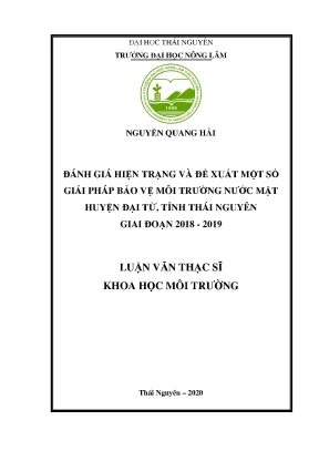 Đánh giá và giải pháp bảo vệ môi trường nước mặt huyện