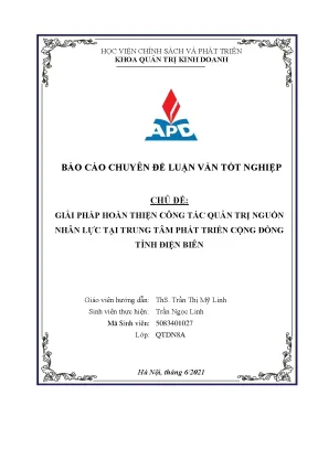 Giải pháp nâng cao quản trị nhân lực tại trung tâm phát 