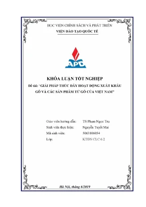 Giải pháp thúc đẩy xuất khẩu gỗ và sản phẩm gỗ Việt Nam