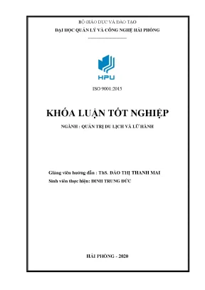 Quản trị bộ phận nhà hàng tại khách sạn Công đoàn Hạ Long