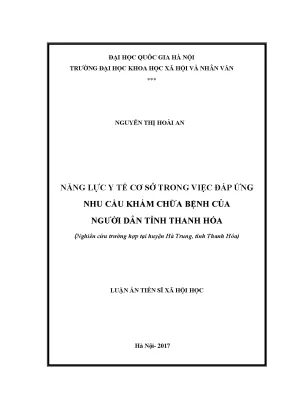 Năng lực y tế cơ sở đáp ứng nhu cầu khám chữa bệnh tại 
