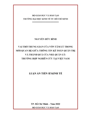 Vốn Tâm Lý: Vai Trò Trung Gian Giữa Thông Tin Kế Toán