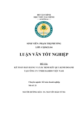 Nghiên cứu kế toán bán hàng và kết quả kinh doanh tại 