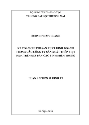 Chi phí sản xuất kinh doanh trong các công ty thép miền