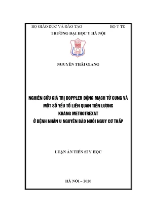 Nghiên cứu giá trị Doppler động mạch tử cung và tiên 