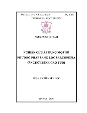 Phương pháp sàng lọc sarcopenia cho người cao tuổi