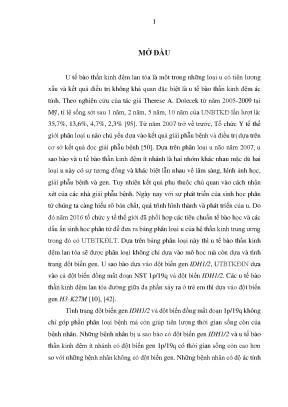 Nghiên cứu đột biến gen IDH1 và IDH2 trong u tế bào thần 