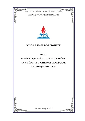 Chiến lược phát triển thị trường của Koji Landscape 