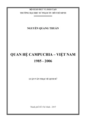 Nghiên cứu lịch sử quan hệ Campuchia - Việt Nam giai 