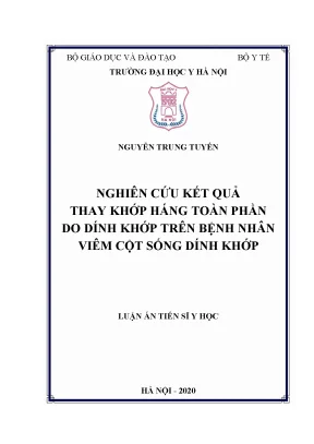 Nghiên cứu kết quả thay khớp háng toàn phần cho bệnh 