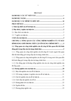 Bất bình đẳng giới trong tiếp cận tín dụng chính thức ở 