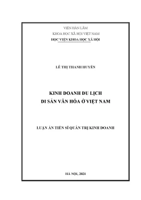 Nghiên cứu kinh doanh du lịch di sản văn hóa tại Việt Nam