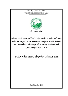 Ảnh hưởng của phát triển đô thị đến đất nông nghiệp và