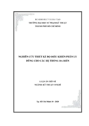 Thiết kế bộ điều khiển phân ly cho hệ thống đa biến