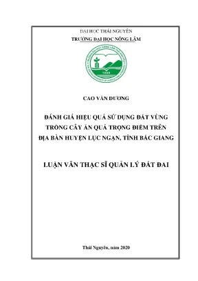 Đánh giá hiệu quả sử dụng đất trồng cây ăn quả tại Lục