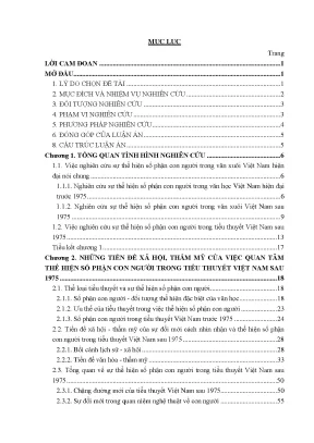 Số phận con người trong tiểu thuyết Việt Nam sau 1975