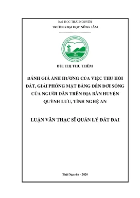 Ảnh hưởng của thu hồi đất đến đời sống người dân huyện