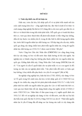 Phát triển nguồn nhân lực chất lượng cao tại Lào hiện nay