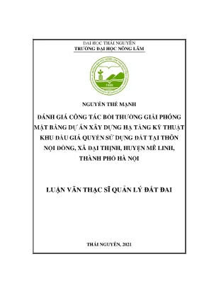 Đánh giá công tác bồi thường giải phóng mặt bằng dự án