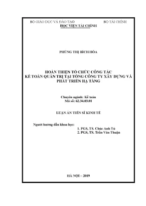 Cải tiến công tác kế toán quản trị tại tổng công ty xây