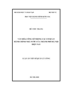 Văn hóa công sở tại các cơ quan hành chính Hà Nội: Thực