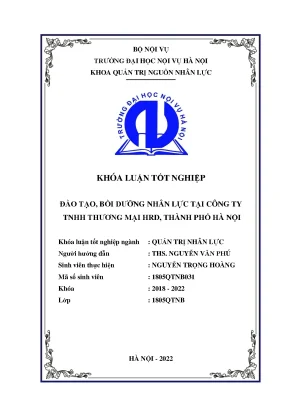 Nâng cao nhân lực tại Công ty TNHH Thương mại HRD Hà Nội