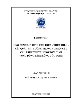 Nghiên cứu mô hình cấu trúc thị trường tôm nuôi tại Đồng 