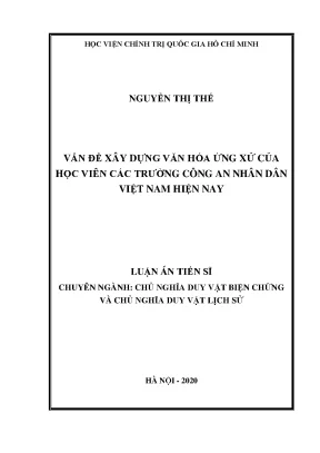 Xây dựng văn hóa ứng xử cho học viên trường công an nhân 
