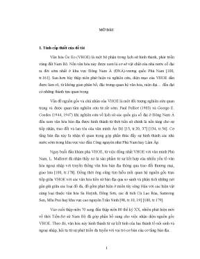 Di tích tiền óc eo và văn hóa óc eo ở tứ giác Long Xuyên